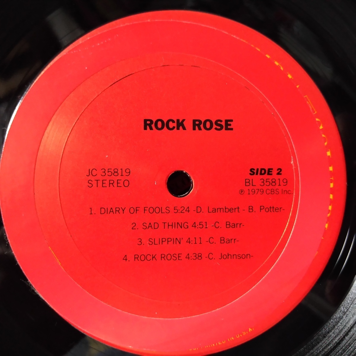 ROCK ROSE S/T ★ US盤 スリーブ付 ★ 1979年リリース ★アナログ盤 [9234RP_画像5