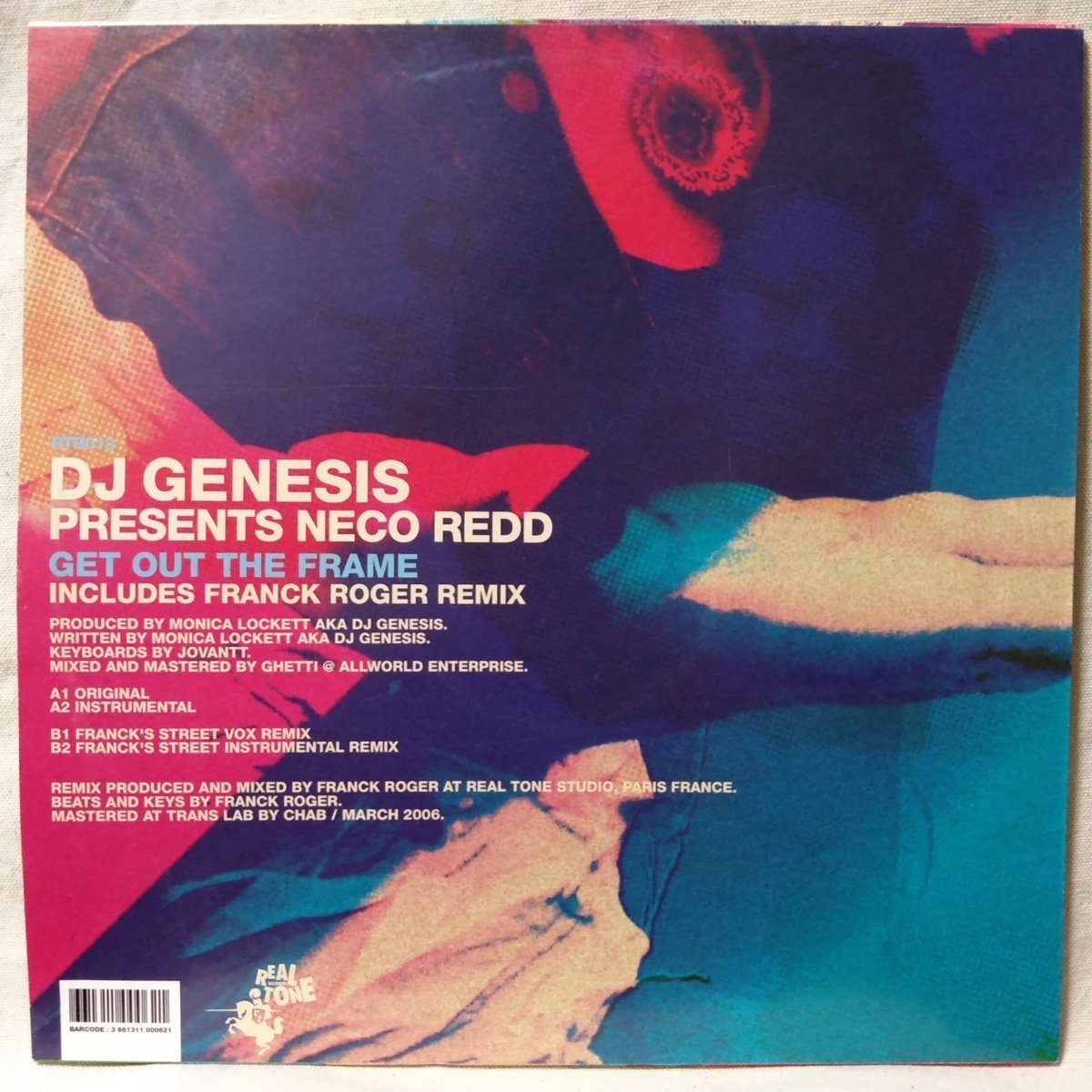 DJ GENESIS GET OUT THE FRAME ★ FRANK ROGER リミックス ★ 12インチ ★アナログ盤 [7198RP_画像2