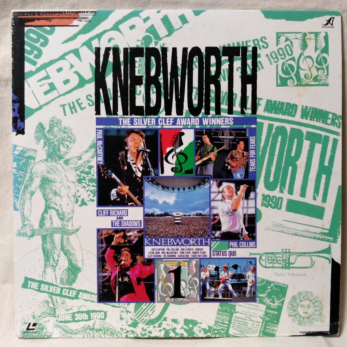 LD KNEBWORTH THE SILVER CLEF AWARD WINNERS ★ 1990年 ネブワースフェス ★ ライナー付 ★レーザーディスク[7048RP_画像1