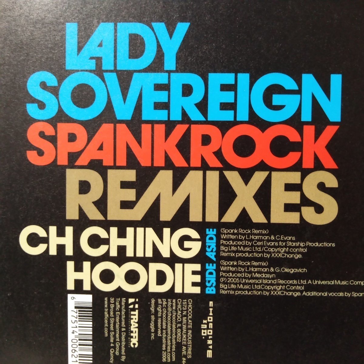 LADY SOVEREIGN CH CHING / HOODIE ★ SPANKROCK REMIX 収録!! ★ 7インチ[7236RP_画像3