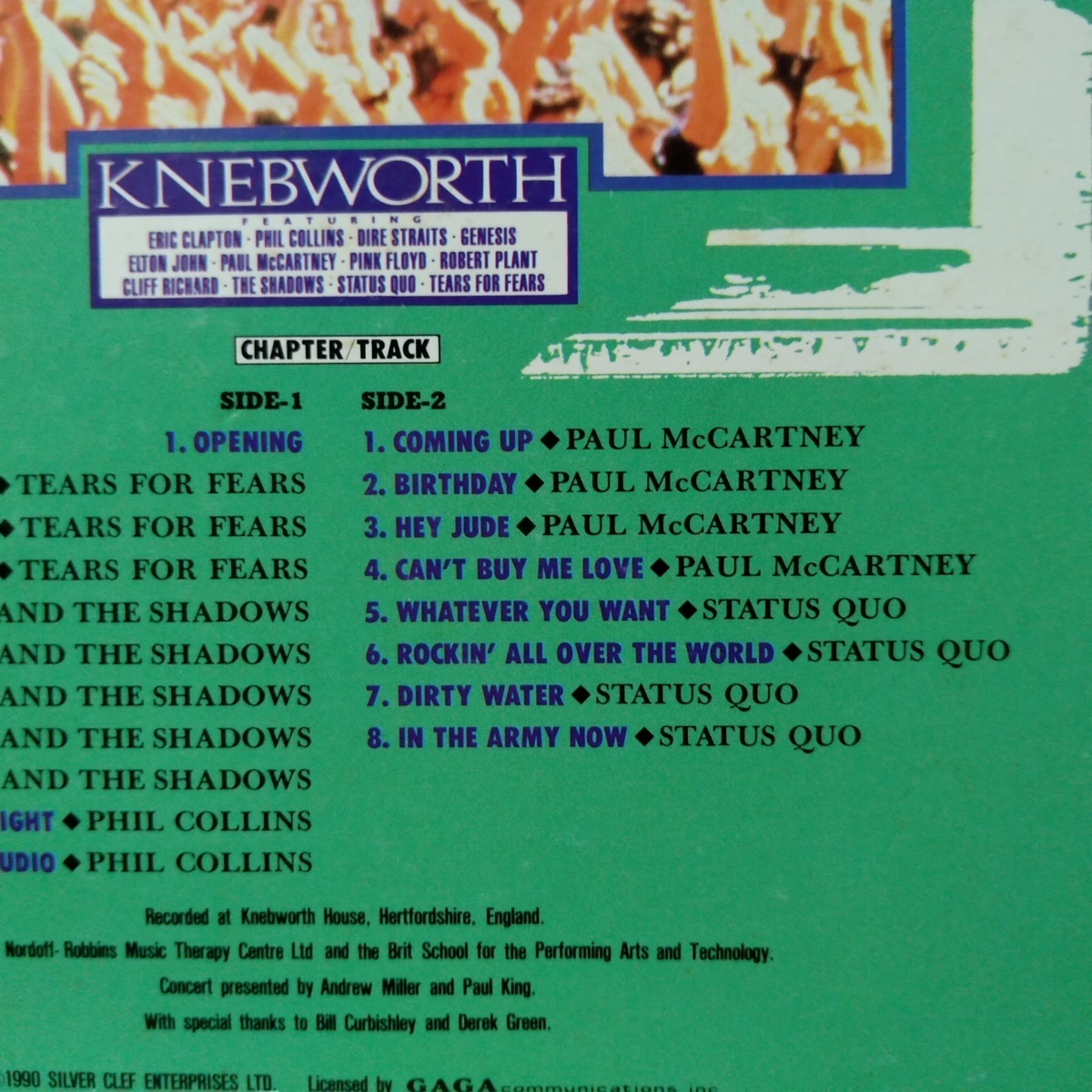 LD KNEBWORTH THE SILVER CLEF AWARD WINNERS ★ 1990年 ネブワースフェス ★ ライナー付 ★レーザーディスク[7048RP_画像4