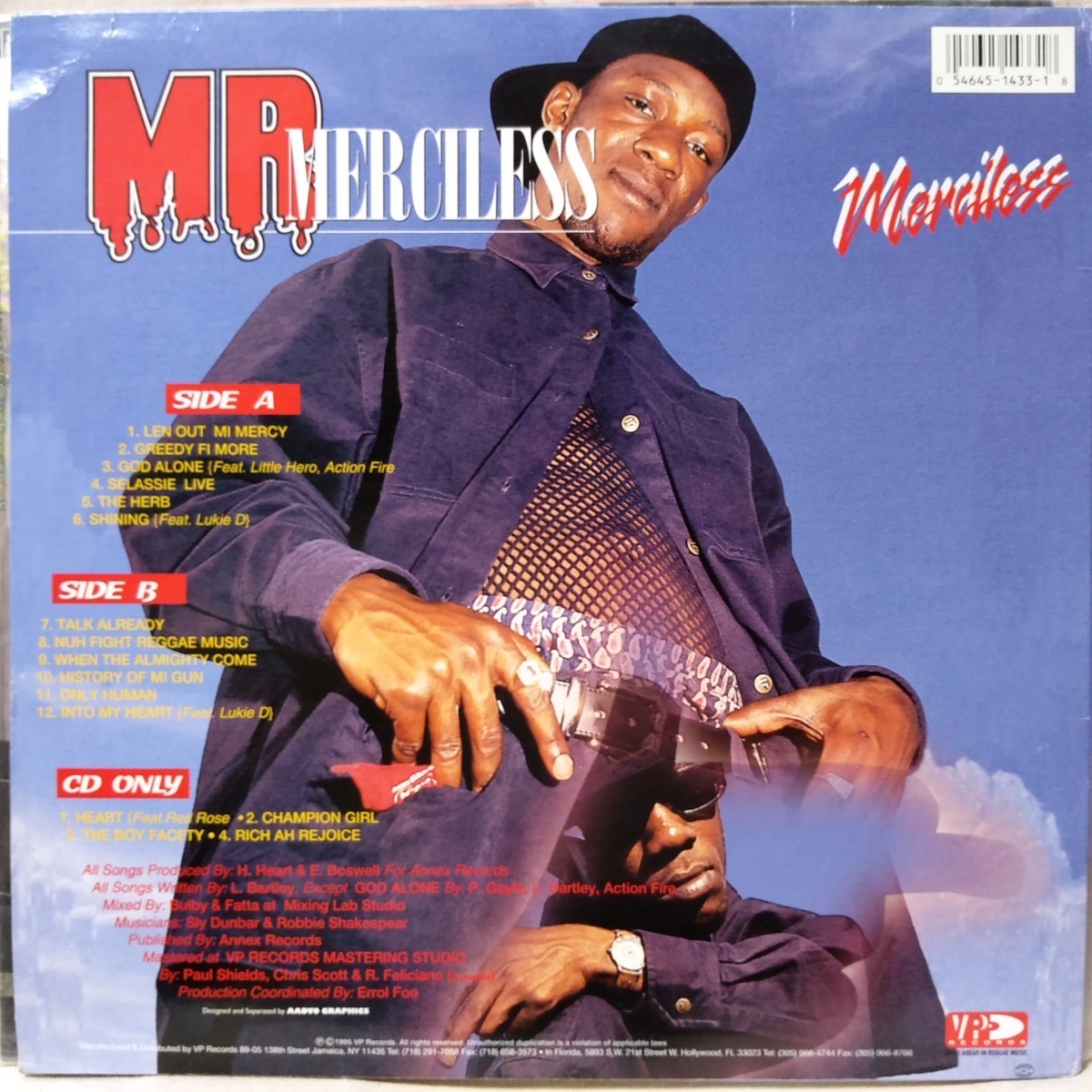 Mr MERCILLES MERCILLES ★ 1995年リリース アルバム ★ レゲエ / ダンスホール ★ アナログ盤 [8974RP_画像2