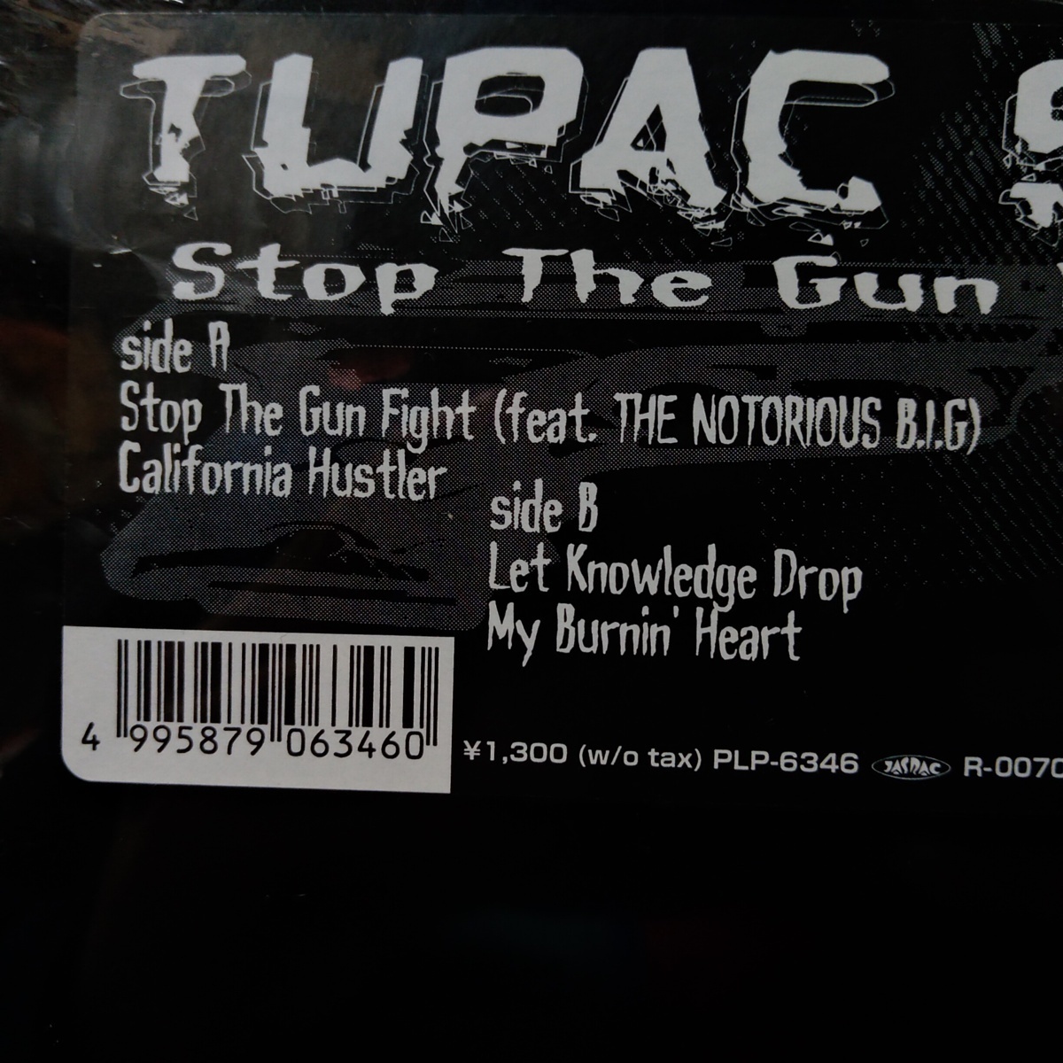 ●未開封● TUPAC SHANKUR(2PAC) STOP THE GUN FIGHT feat NOTORIOUS B.I.G ★ 12インチ ★ 限定国内盤 アナログ盤 [9855RP_画像2