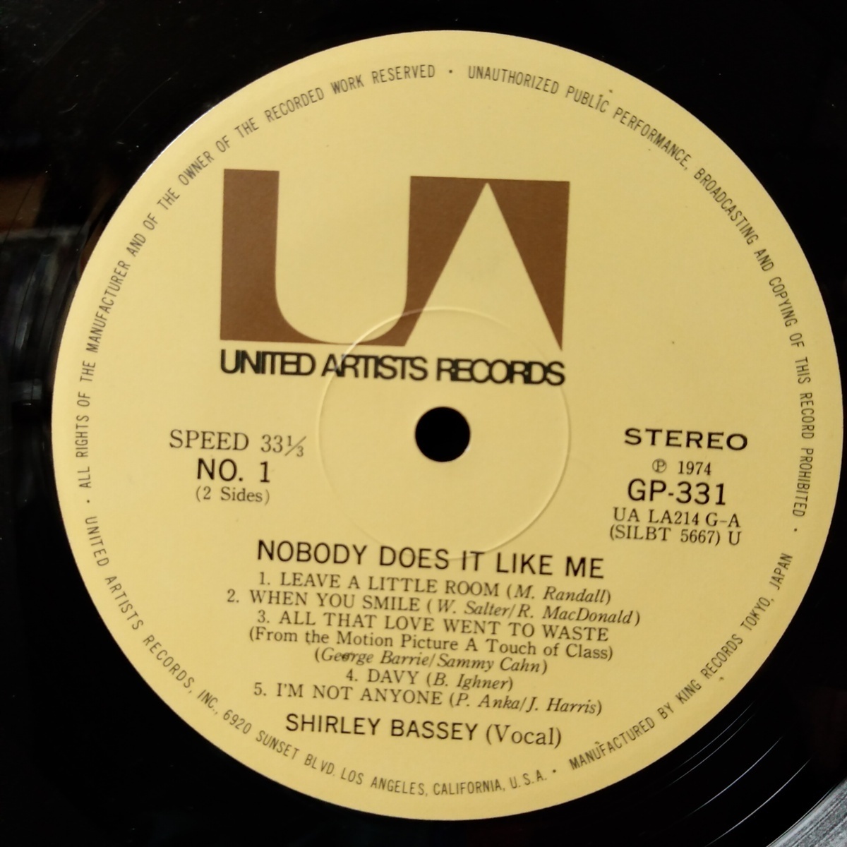 シャーリーバッシー SHIRLEY BASSEY NOBODY DOES IT LIKE ME★ライナー・ポスター欠品 ★ 国内盤 帯付★ アナログ盤 [7391RP_画像4