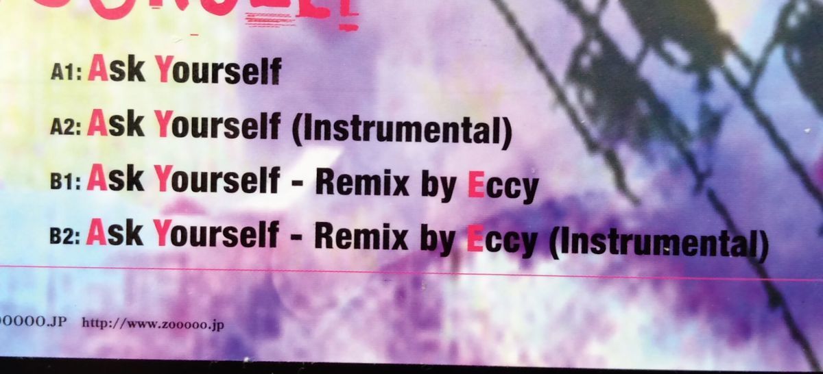 THE PARANORML ASK YOURSELF ★ Eccy Remix収録!! ★ 12インチ アナログ盤 [6240RP_画像2