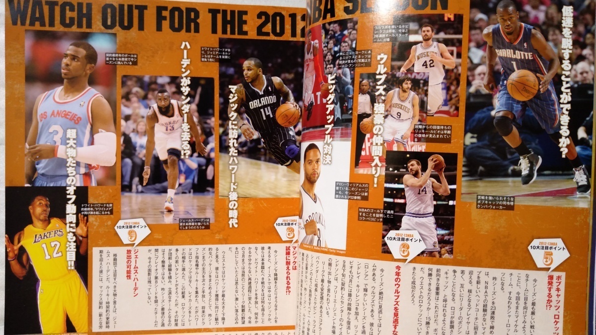 NBA YEAR BOOK 2012-2013 SEASON * NBA все 30 команда полное руководство * б/у книга@[ средний книга@][1819BO