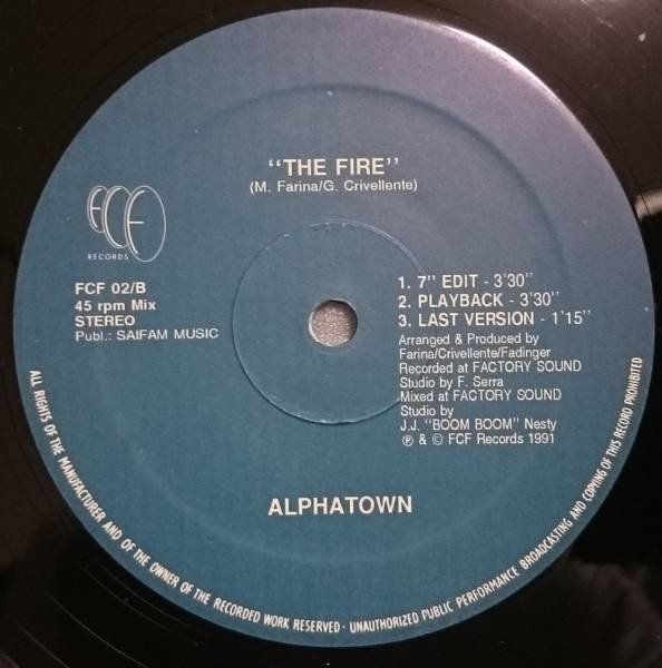 ★★ALPHA TOWN THE FIRE★イタリア盤 EUROBEAT HI-NRG[899GP_画像5