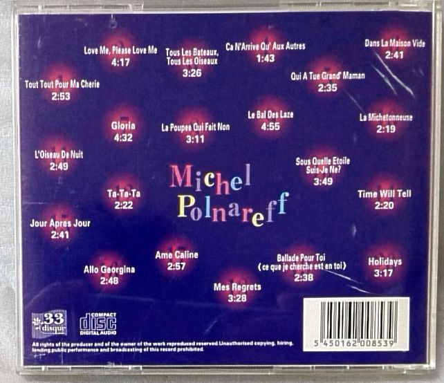 MICHEL POLNAREFF THE COLLECTION OF MASTERPIECES ベスト盤 全20曲収録 / 輸入盤 CD [4240CDN_画像2
