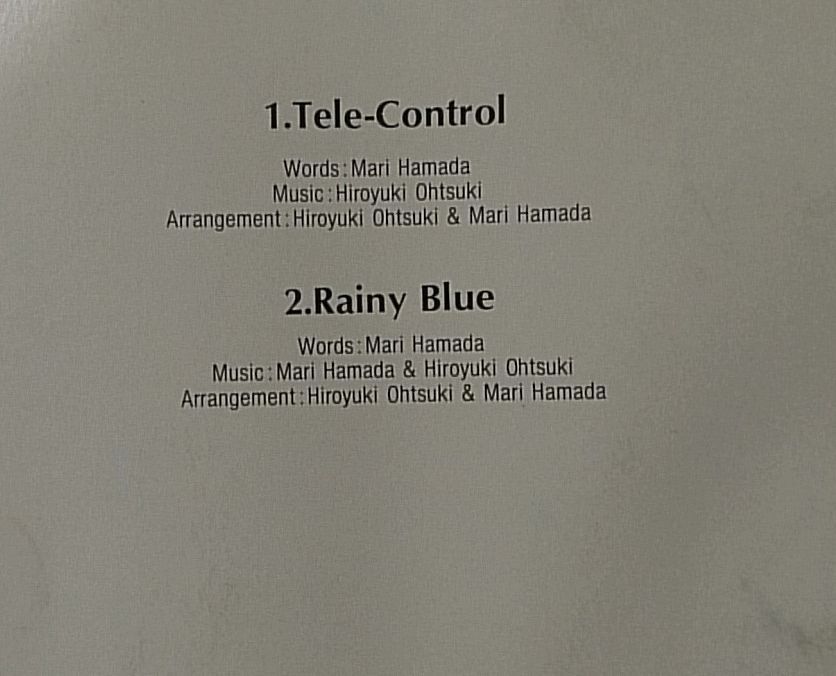 浜田麻里 TELE CONTROL / RAINY BLUE ★ 8cmCD [4614CDN_画像3