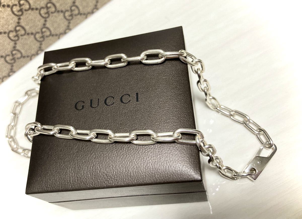 正規品 GUCCI/グッチ 極太チェーンリンクネックレス 正規品 GUCCI/グッチ 極太チェーンリンクネックレス