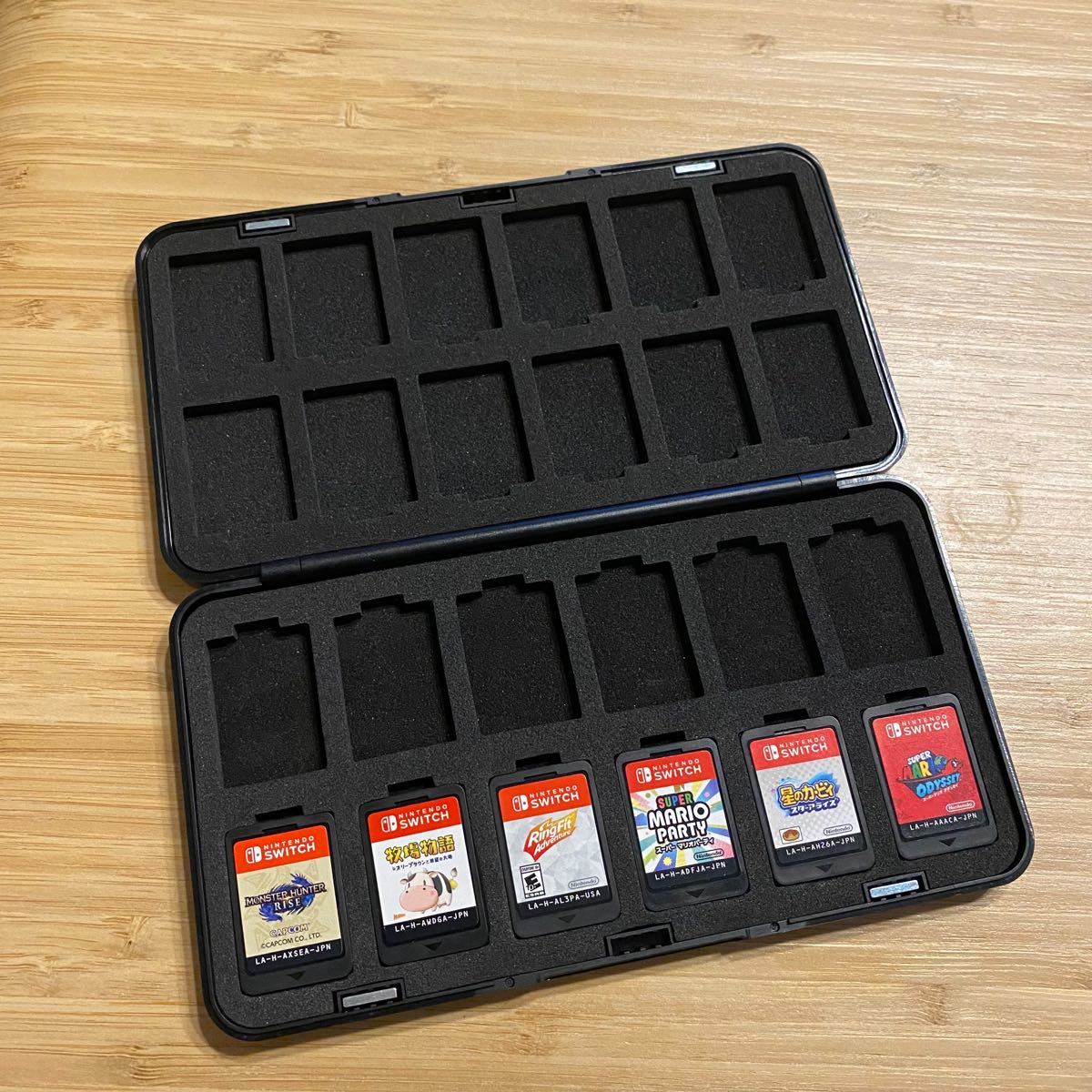 Switch ゲームカードケース　スイッチ カードケース　24枚 収納 薄型 防塵　ソフト 