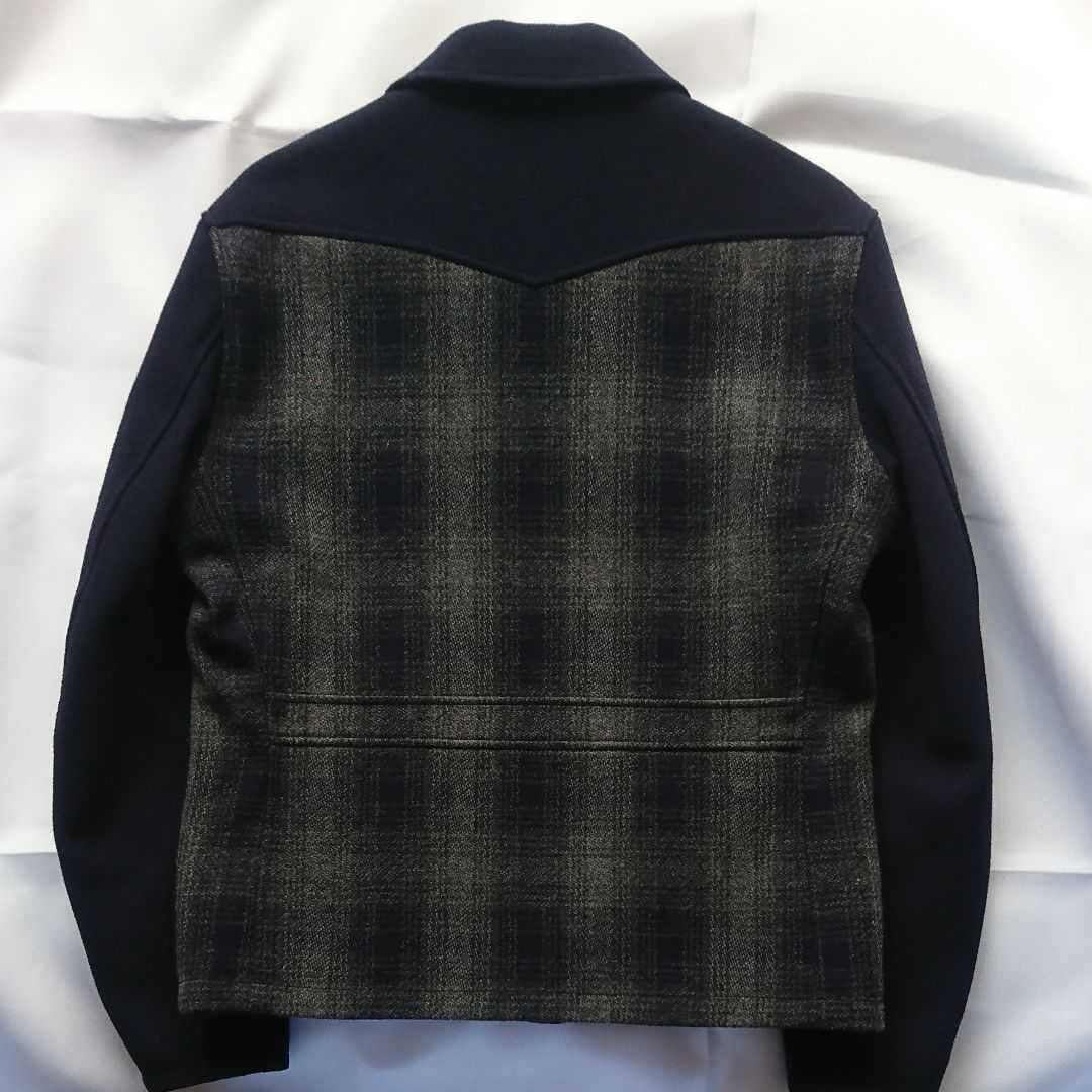 THE FLAT HEAD ヘビーメルトン チェックジャケット 40 F-OWJ-104