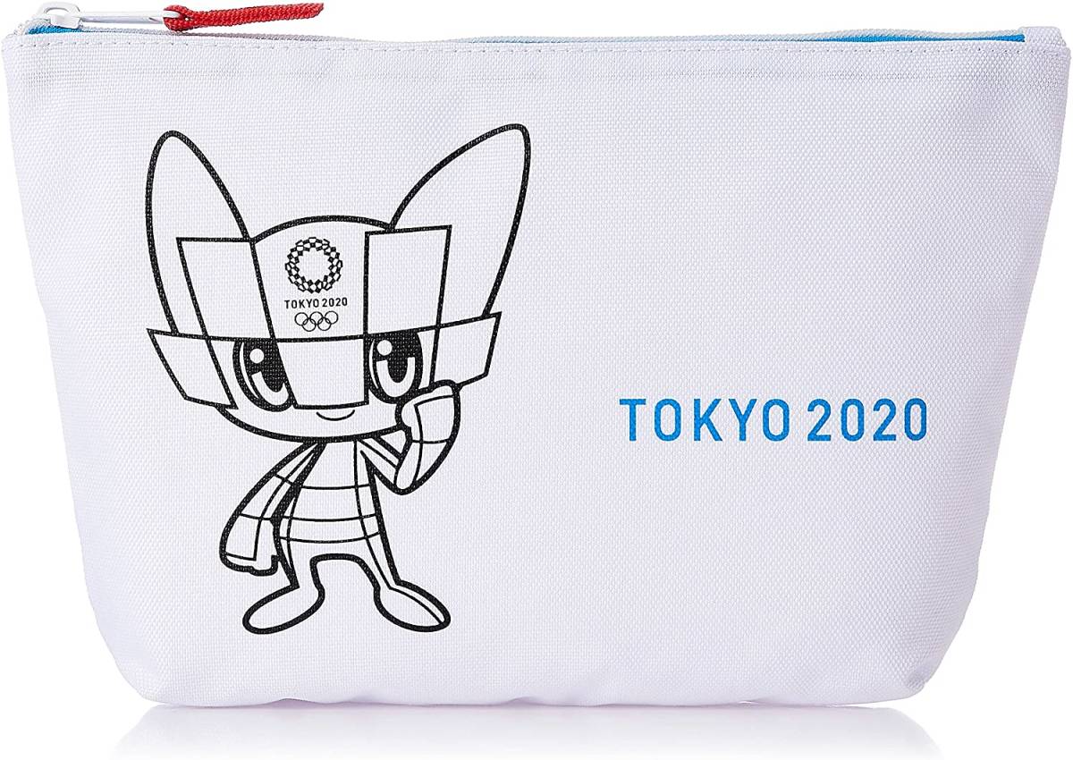 送料無料　未使用/未開封品　公式グッズ　東京2020 オリンピック　化粧ケース/ポーチ　OLY-PCH03　ホワイト　ミライトワ