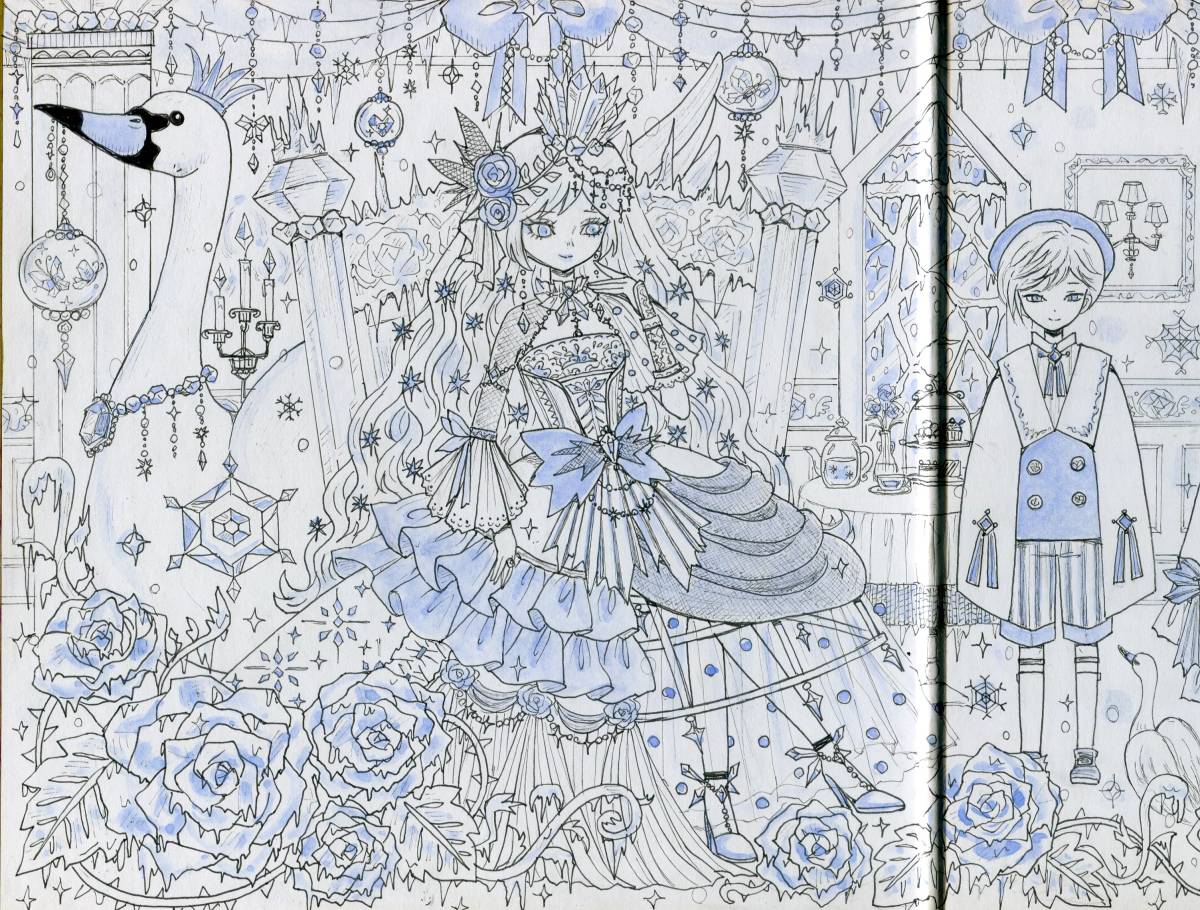 手描きイラスト色紙 氷の女王の掟 オリジナル 手描きイラスト 売買されたオークション情報 Yahooの商品情報をアーカイブ公開 オークファン Aucfan Com