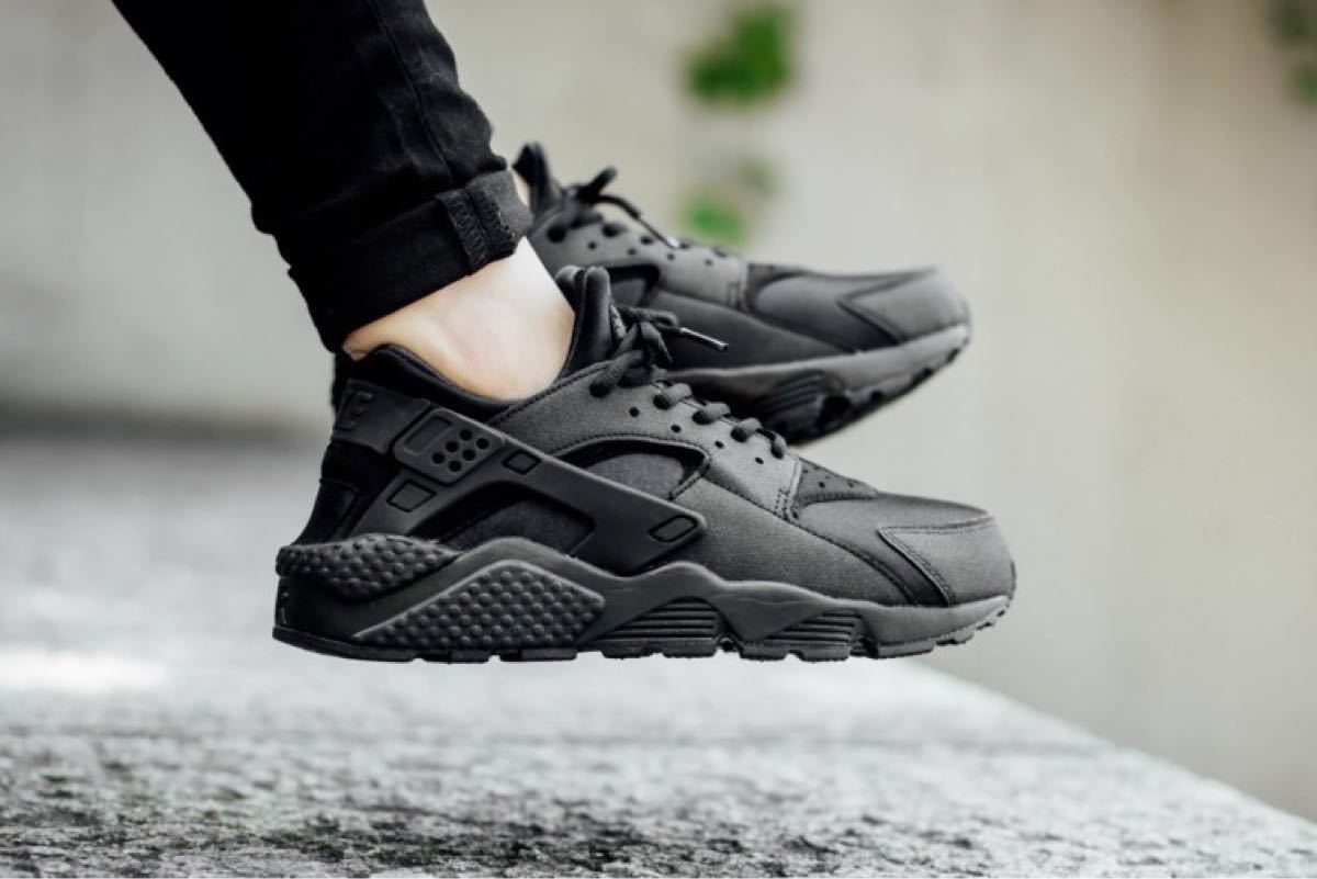 名品 NIKE エア ハラチ オールブラック ナイキ NIKE AIR HUARACHE エア