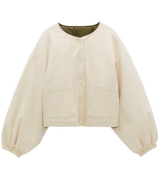 ZARA ザラ リバーシブルジャケット アウター ダウン ノーカラー ZARA ザラ リバーシブルジャケット アウター ダウン ノーカラー