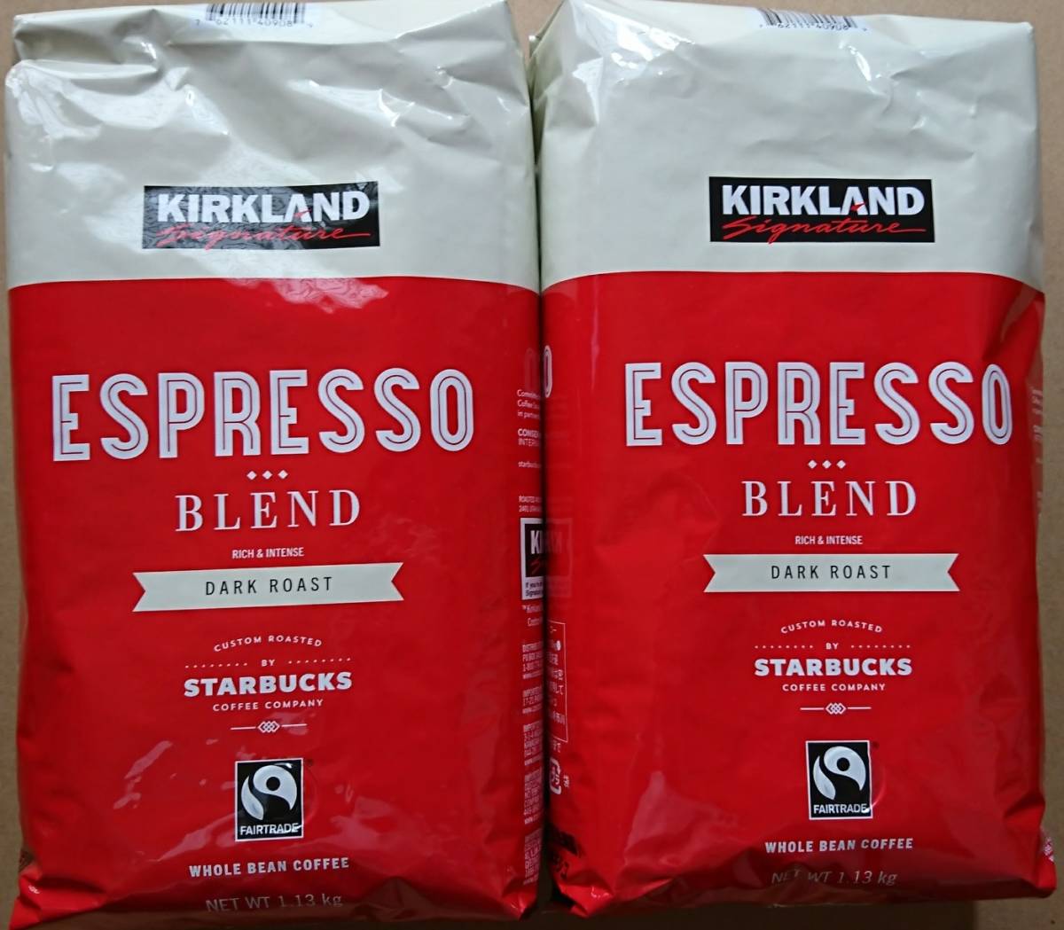 スターバックス エスプレッソ コーヒー豆 赤 内容量増量品 1130ｇＸ２袋_画像1