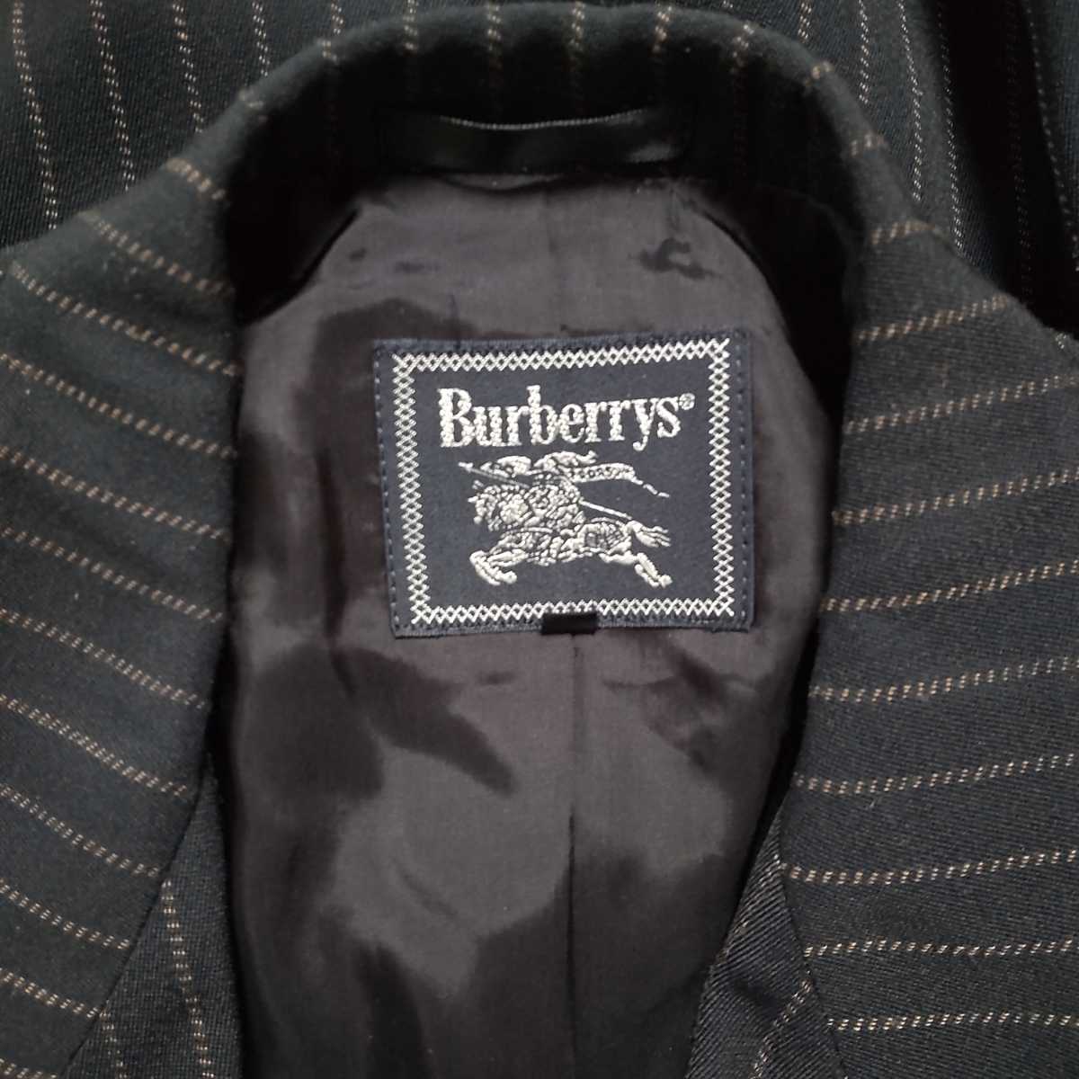 Burberrys バーバリー テーラードジャケット シングル ストライプ ウール_画像3