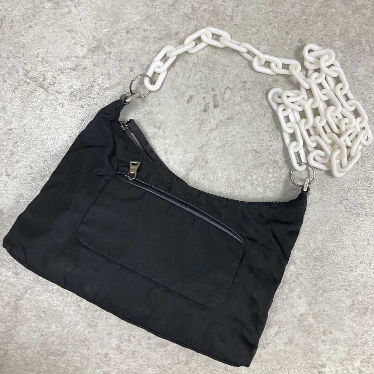 1円～【極美品】PRADA プラダ ショルダーバッグ ハンド トート 三角