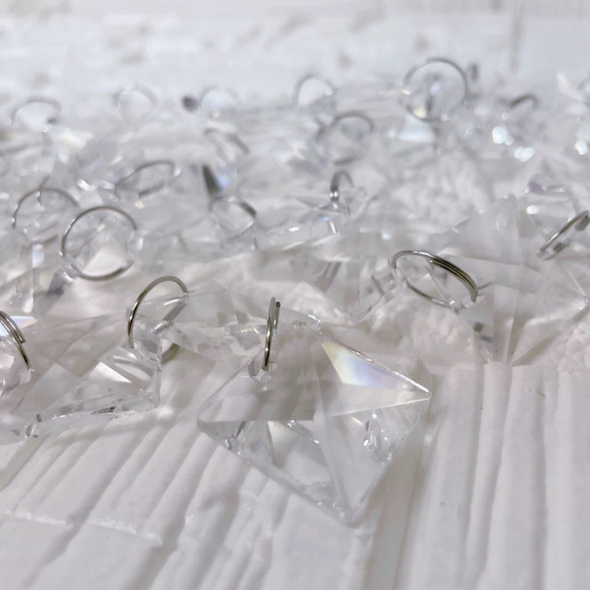 セール 新品 クリスタル パーツ プリズム オーナメント ハンドメイド スクエア 正方形 ガラス DIY デコ インテリア装飾