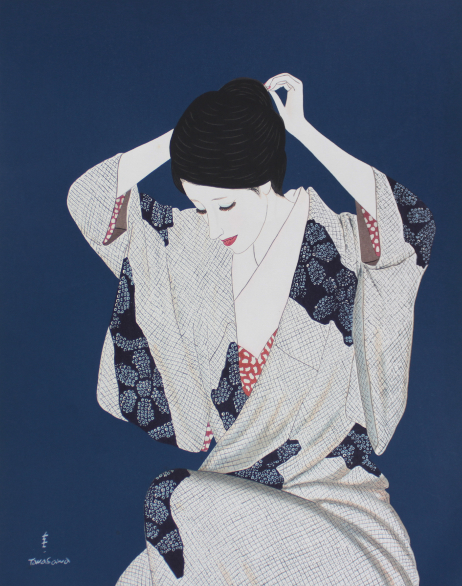 高沢圭一「妖艶」額装●デッサン作品 サイン ル・サロン展受賞● i-img945x1200-