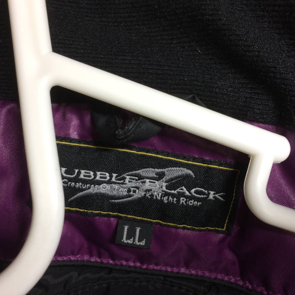 DOUBLE BLACK ダブルブラック 中綿入りライディングジャケット 肩肘背中にソフトプロテクター付き LLサイズ