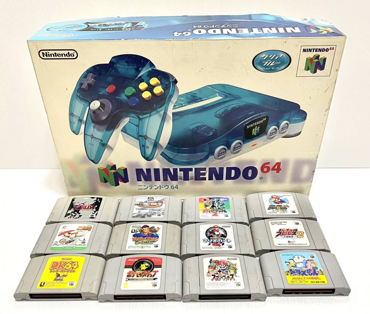 Nintendo 64 クリアブルー※】任天堂ニンテンドー64 スケルトン箱付き