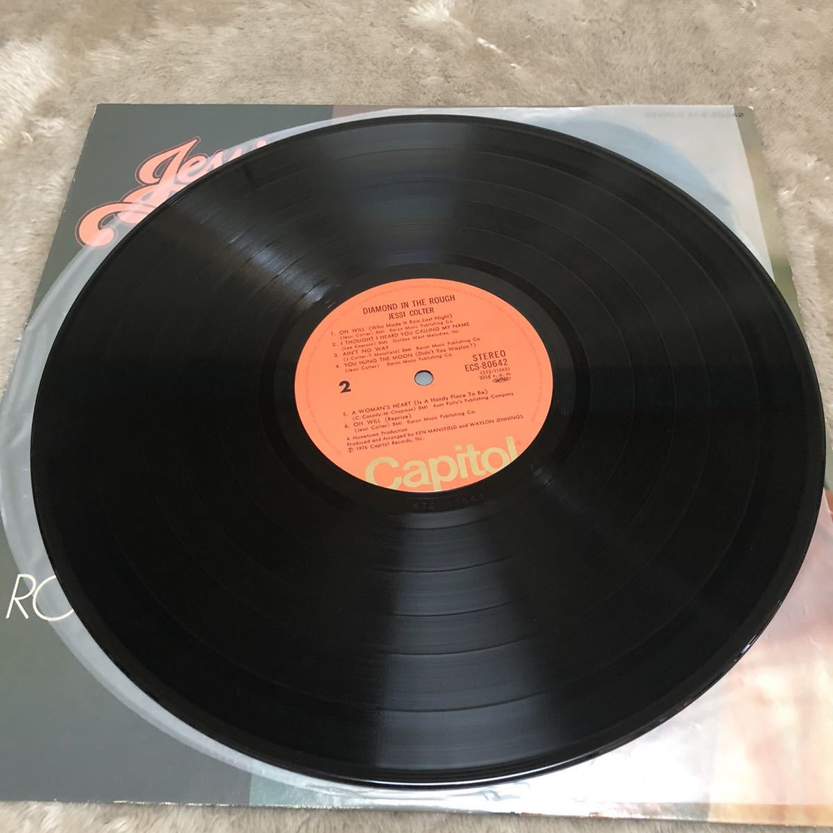 【国内盤】Jessi Colter diamond in the rough ジェシーコルター ジェシーとダイアモンド/ LP レコード / ECS80642 / 洋楽ポップス /_画像9