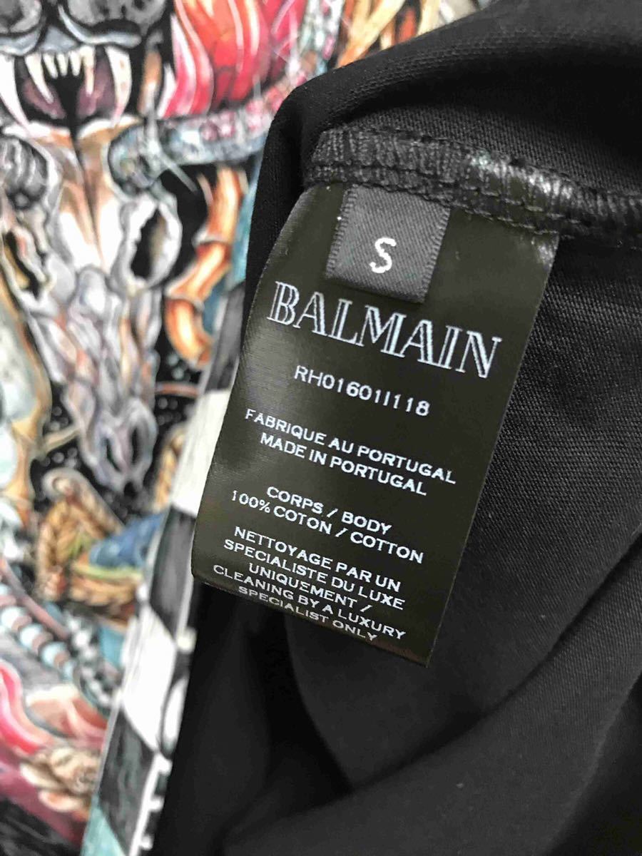 正規 新品 19SS BALMAIN バルマン DANGEROUS デンジャラス Tシャツ カットソー 黒 S