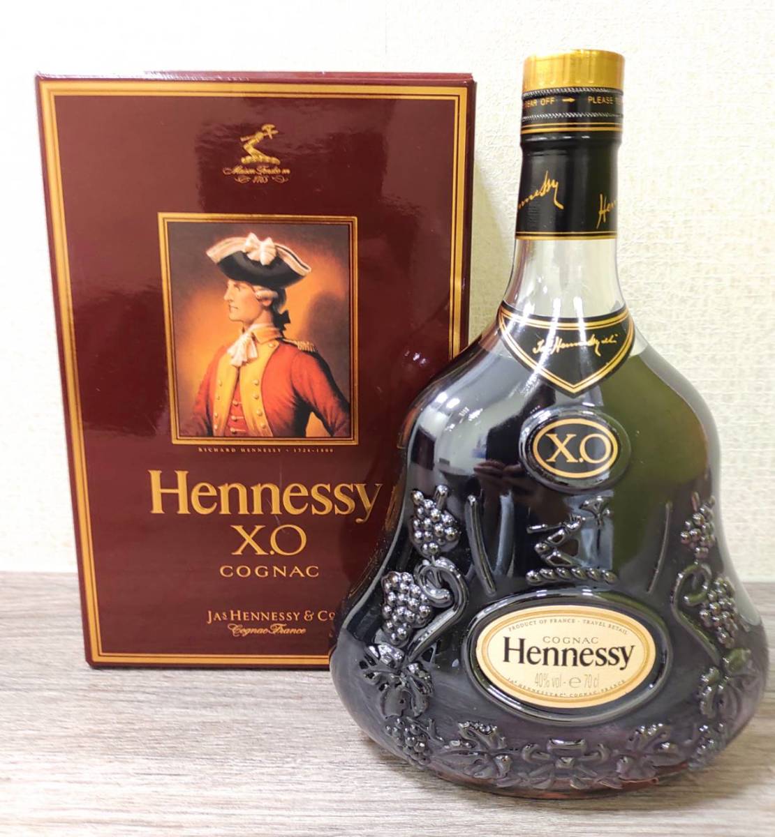 F5947 【未開栓】Hennessy ヘネシー XO 金キャップ クリアボトル