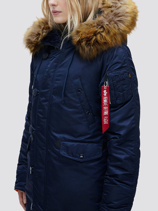 アルファインダストリー ALPHA INDUSTRIES N-3B W PARKA REPLICA BLUE Mサイズ レディース ジャケット ミリタリー alwjn44502c1rblm_画像5