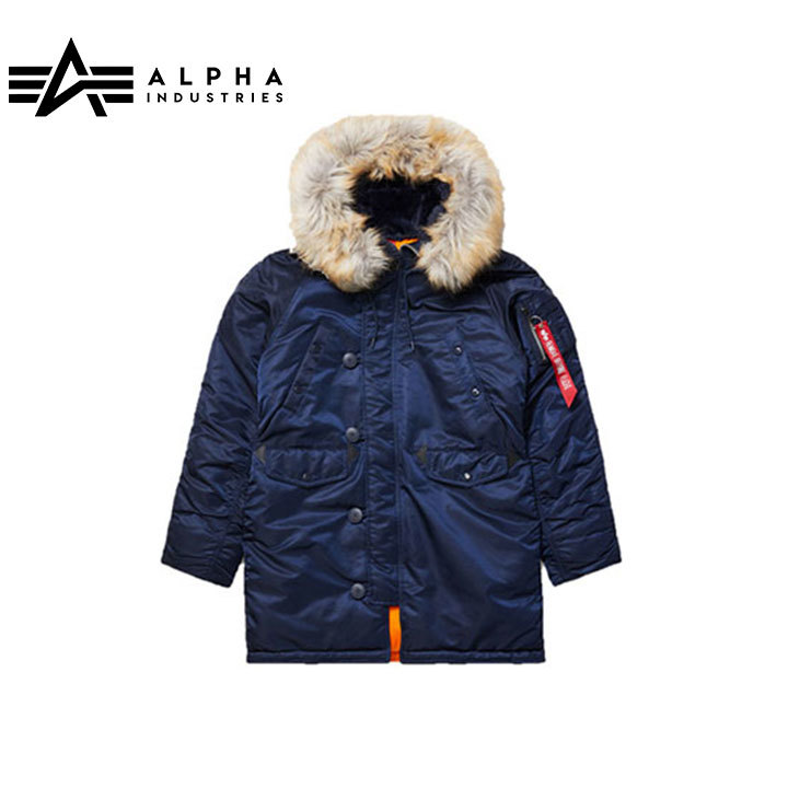 アルファインダストリー ALPHA INDUSTRIES N-3B W PARKA REPLICA BLUE Mサイズ レディース ジャケット ミリタリー alwjn44502c1rblm_画像1