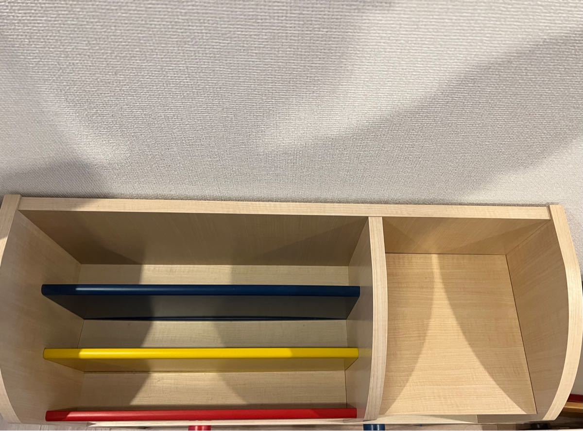 PayPayフリマ｜ミキハウス 木製 絵本棚 おもちゃ収納 ブックシェルフ