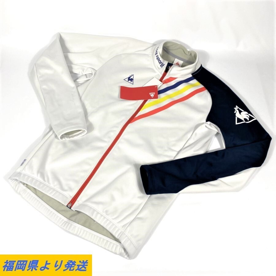 【美品】LE COQ 20FW QCMQGK01 ENTRY BONDING JACKET WHT (M) ルコック サイクリングウェア＊未使用品【福岡】