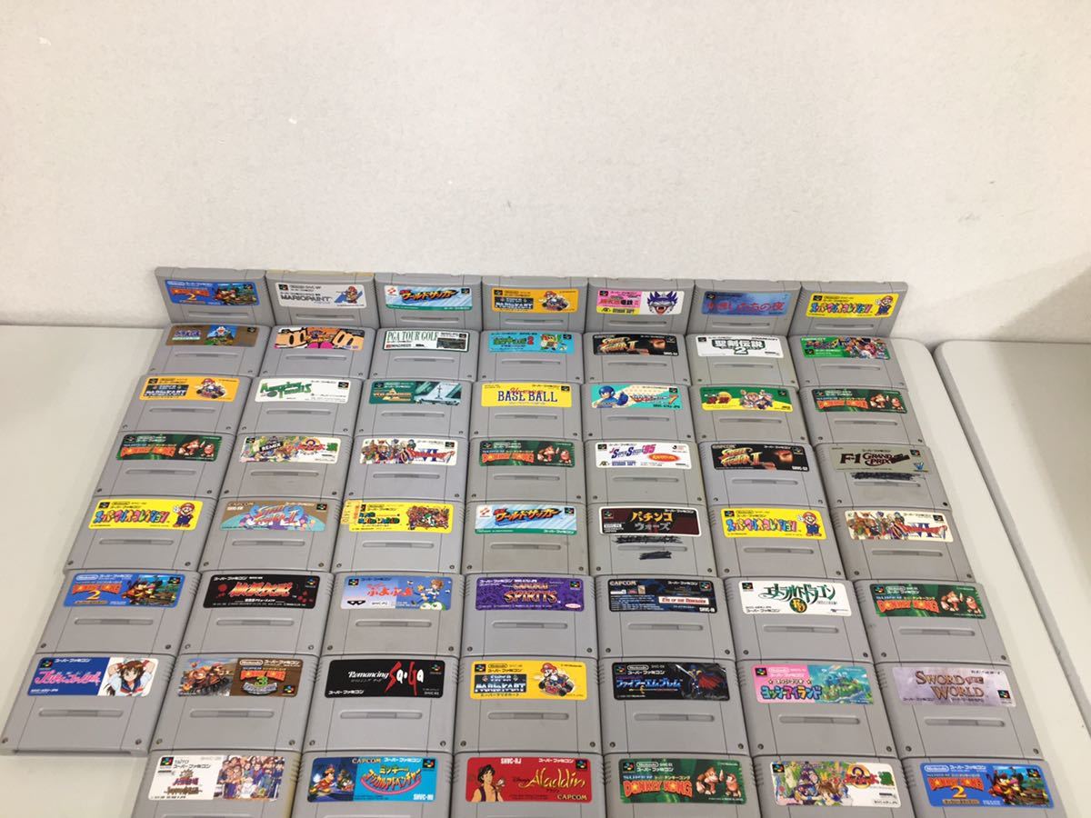 ジャンク品】Nintendo 任天堂 SFC スーパーファミコンソフト 大量 まとめて 104本 箱無し レトロゲーム 