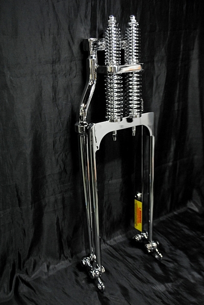 XS650にボルトオンで装着可能!XS650用スプリンガー フォークキット スプリンガー フロントフォーク メッキ クローム チョッパー_画像2
