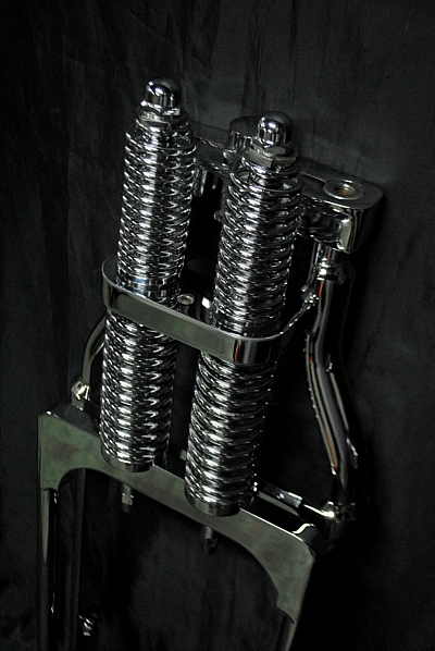 XS650にボルトオンで装着可能!XS650用スプリンガー フォークキット スプリンガー フロントフォーク メッキ クローム チョッパー_画像3