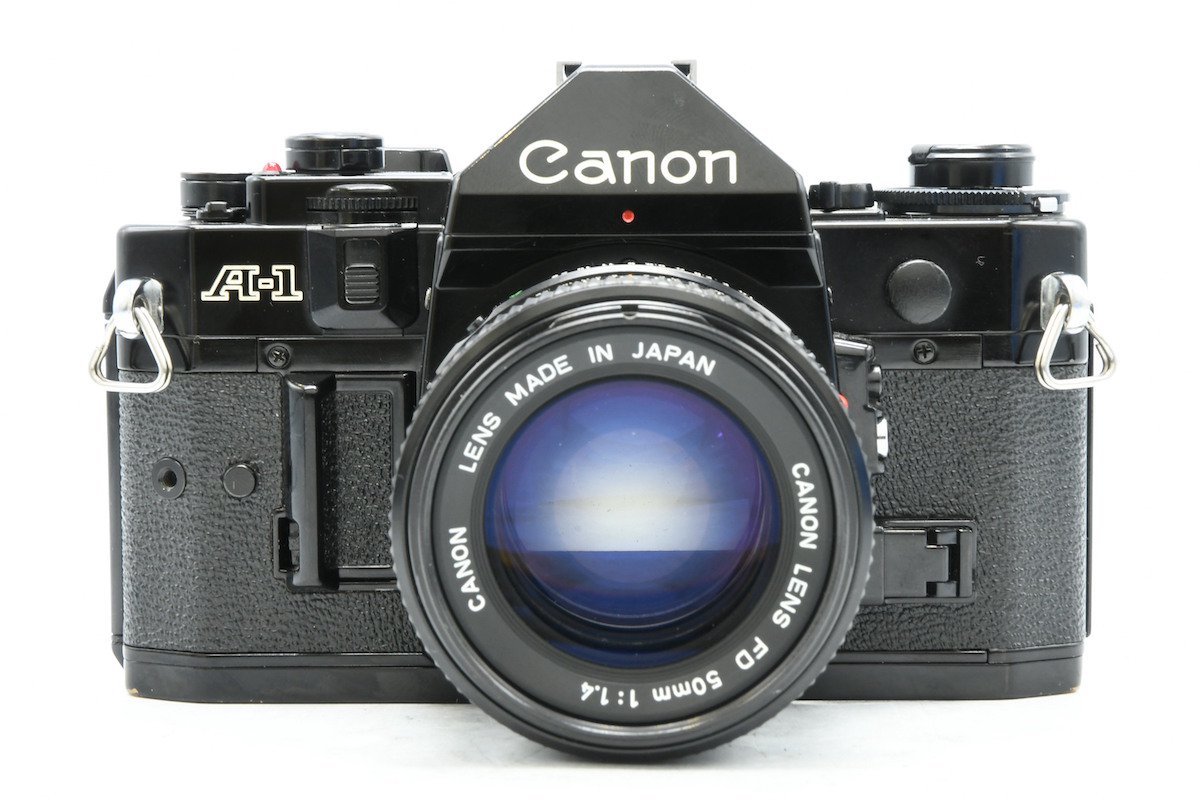 ◆ Canon キヤノン A-1 + CANON LENS New FD 50mm F1.4 ボディ レンズ セット MF一眼レフ 標準 単焦点レンズ キヤノン用交換レンズ_画像1
