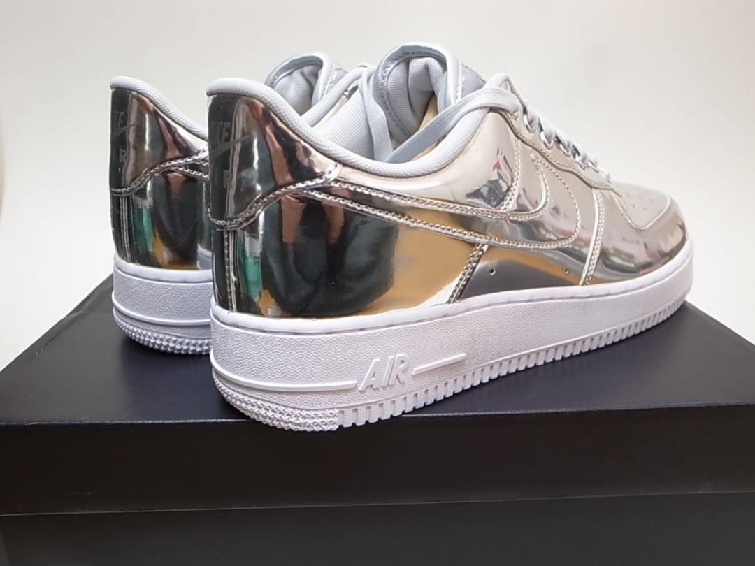 【送料無料】NIKE W AIR FORCE 1 SP CHROME/METALLIC SILVER-WHITEメンズUS10.5/28.5cm新品メタリックシルバー銀x白エアフォースCQ6566-001_画像4