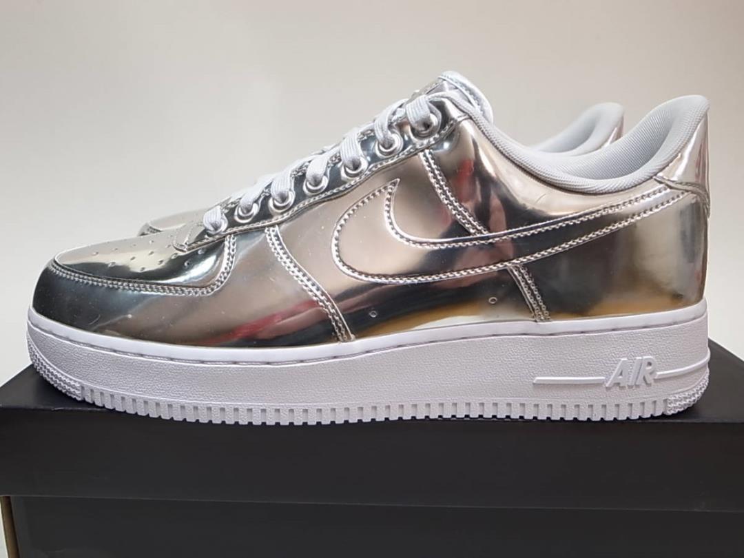 【送料無料】NIKE W AIR FORCE 1 SP CHROME/METALLIC SILVER-WHITEメンズUS10.5/28.5cm新品メタリックシルバー銀x白エアフォースCQ6566-001