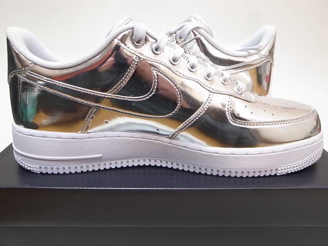 【送料無料】NIKE W AIR FORCE 1 SP CHROME/METALLIC SILVER-WHITEメンズUS10.5/28.5cm新品メタリックシルバー銀x白エアフォースCQ6566-001_画像6