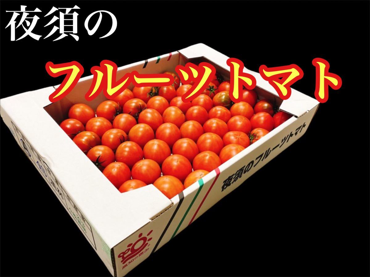 高知県産　夜須のフルーツトマト　15玉から20玉前後　コンパクトボックス送料無料_画像1