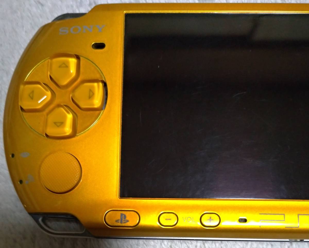美品 PSP 3000 本体 ブライトイエロー 黄 動作良好品 すぐに遊べる 