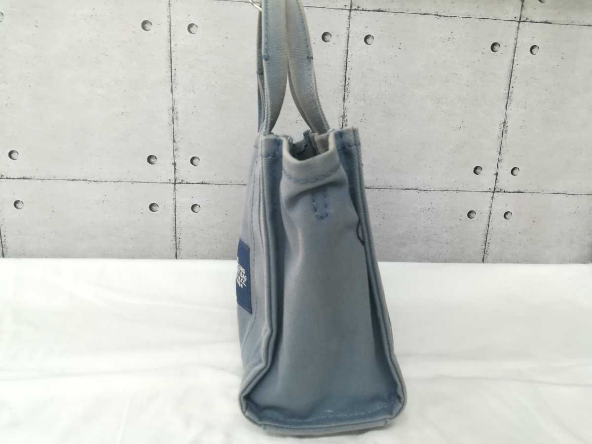 マークジェイコブス トートバッグ 2way キャンバス ライトブルー