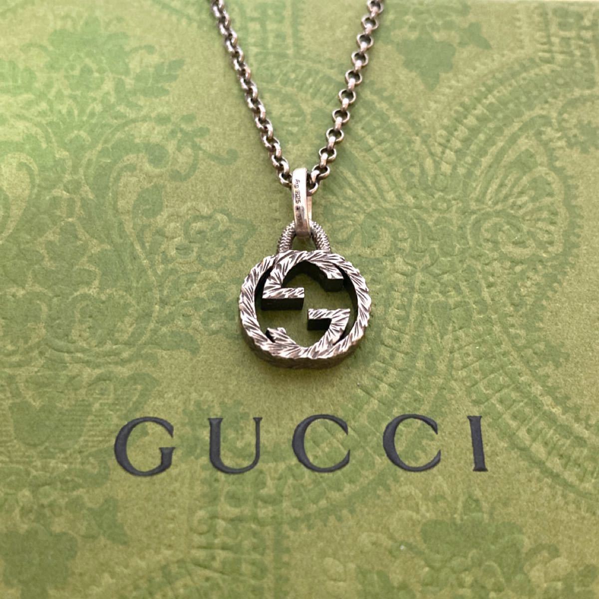 GUCCI インターロッキングg ネックレス 燻【0262183】 | luc-embrechts.be
