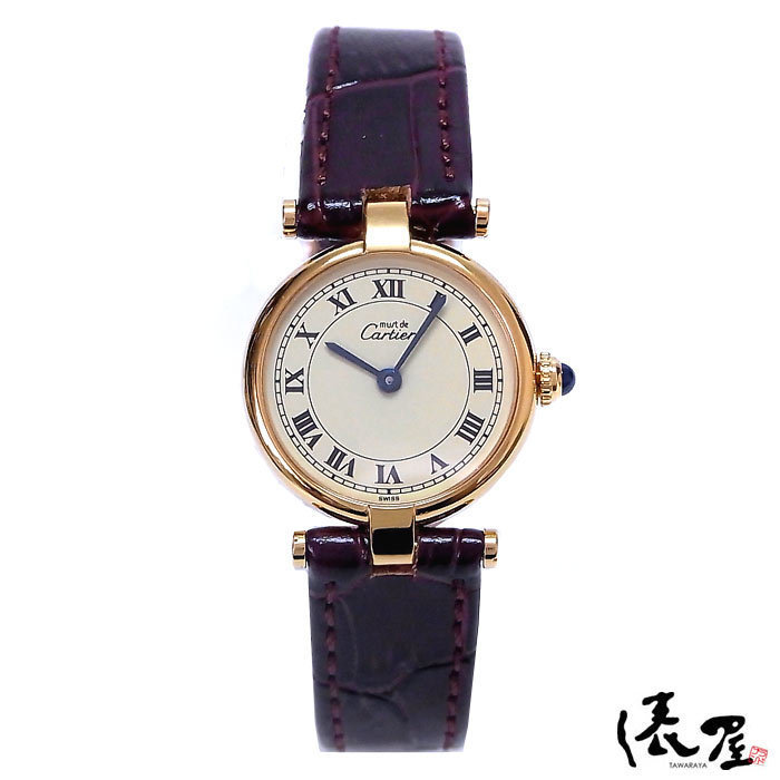 日本に 【Cartier 稼働品 腕時計 ヴァンドーム925 マスト カルティエ ...