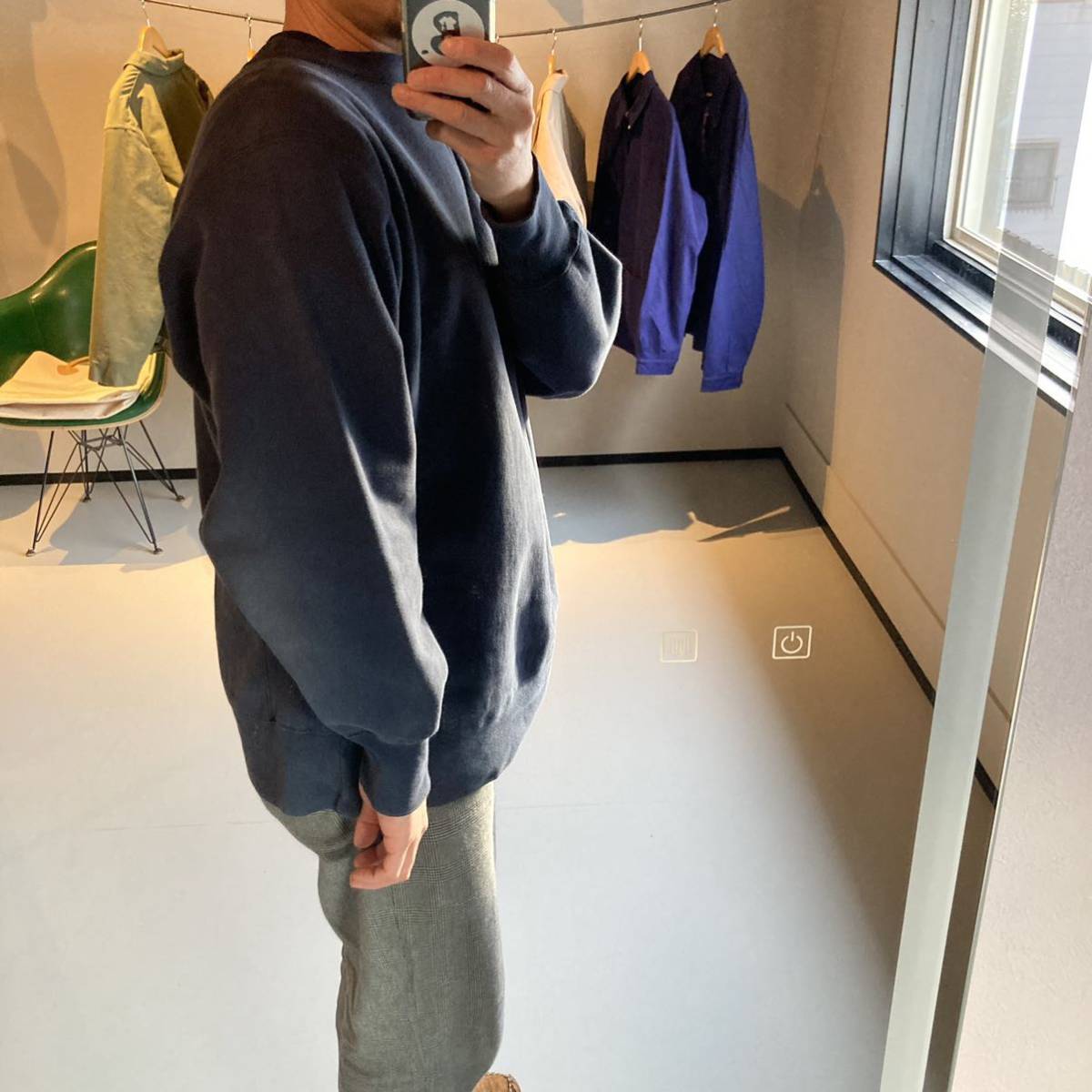 90s CHAMPION×LANDS'END REVERSE WEAVE 刺繍タグ 完全目無しビンテージ