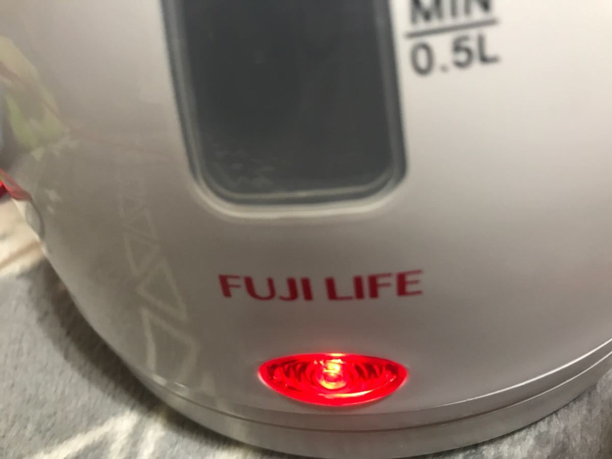 新品 FUJI LIFE 1.2L ワンプッシュオープン電気ケトル ホワイト F-1219 湯沸かしポット