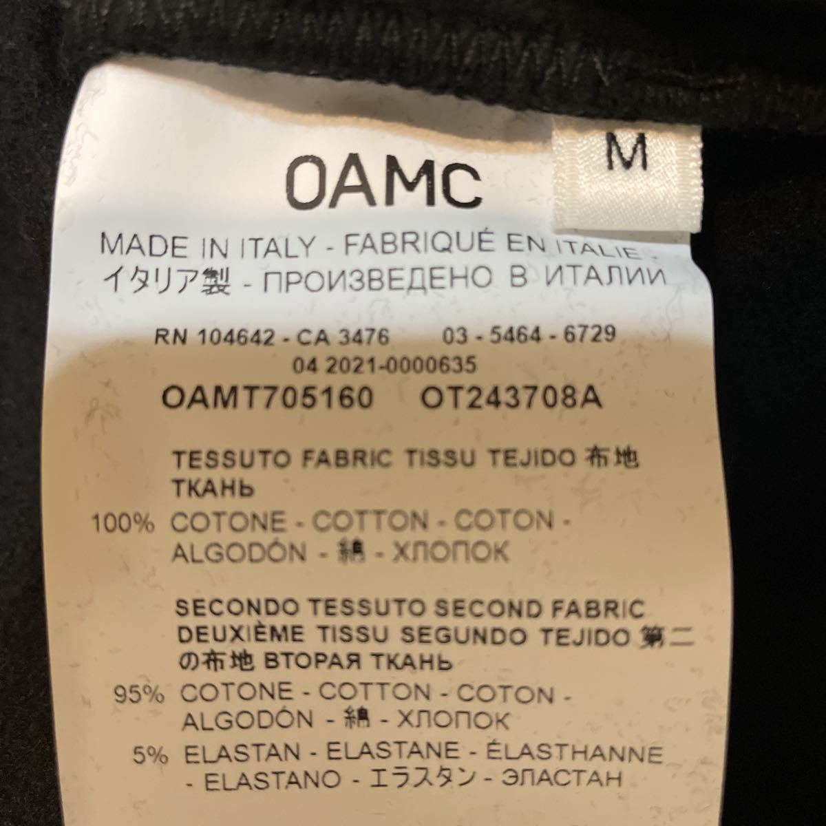 希少 定価63250円『OAMC』21A/W TILT CREWNECK 刺繍ロゴクルーネック