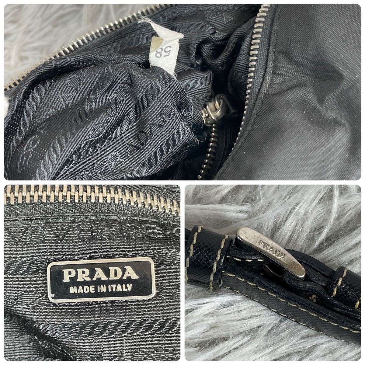 PRADA プラダ バッグ ショルダーバッグ 肩掛け ナイロン×レザー